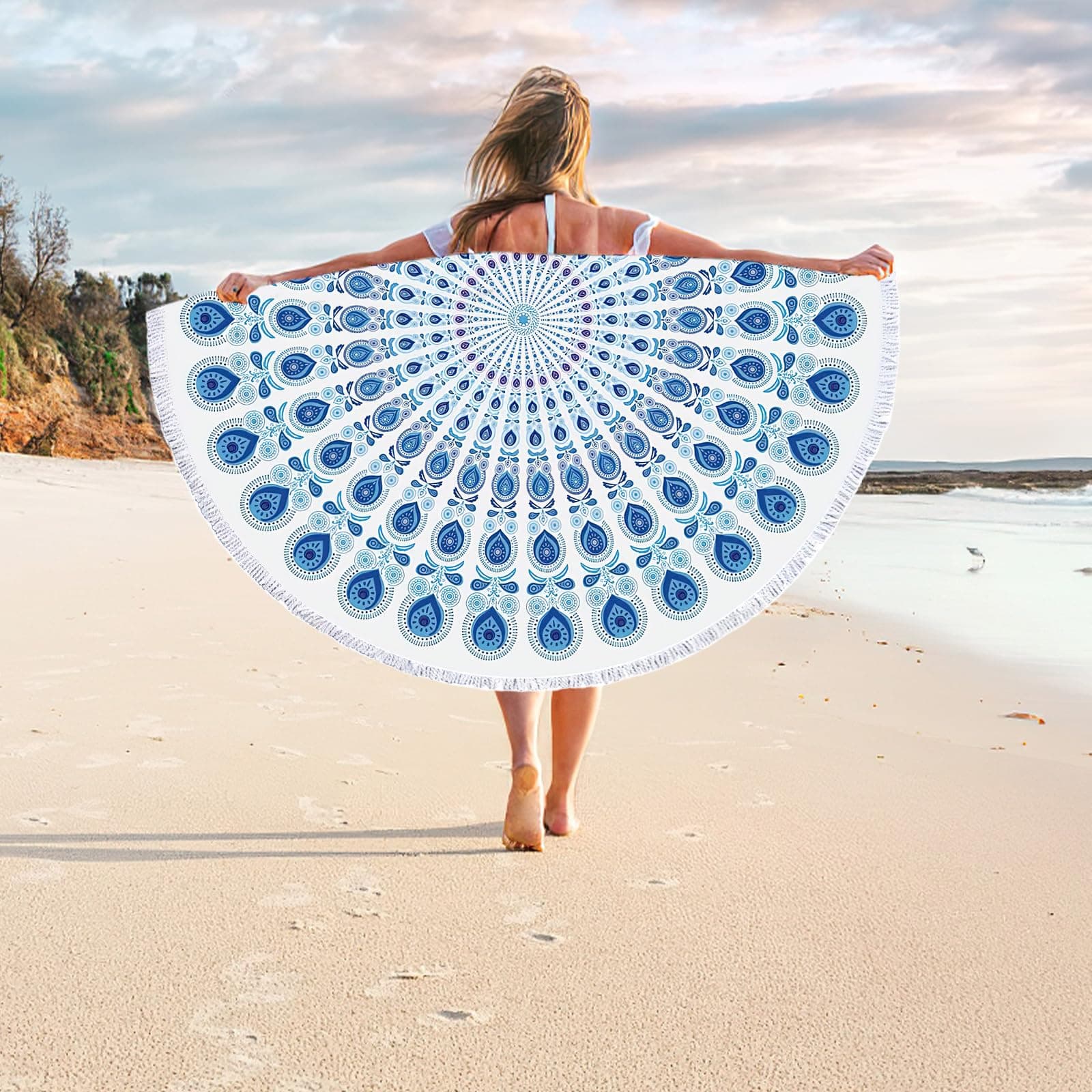 FainFun Runde Strandtücher - Strandtuch aus Mikrofaser mit Quasten 🌴 Deal!