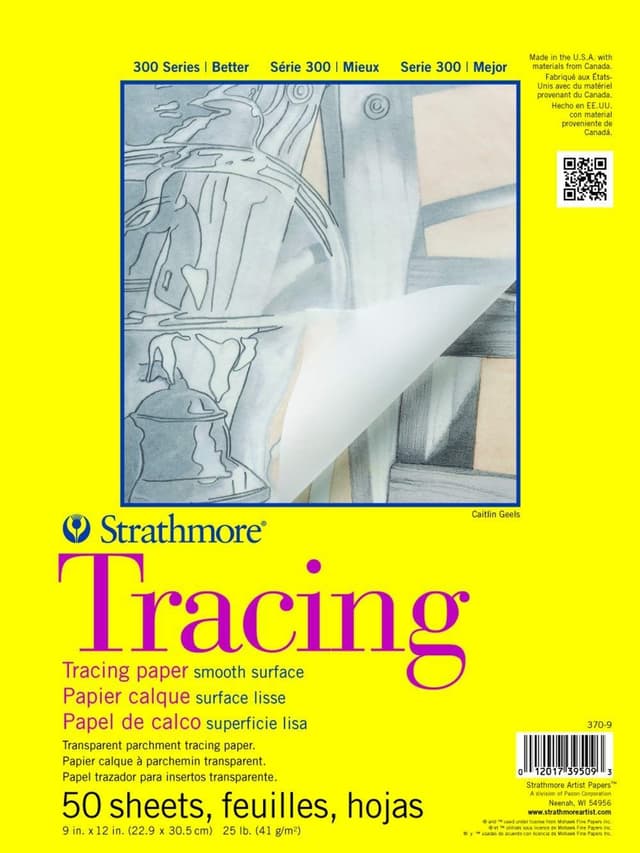 🎨🖌️ Strathmore Wandbild Transparentpapier Pad 9 Zoll x 12 Zoll, 50 Blatt 9x12 - Angebot!