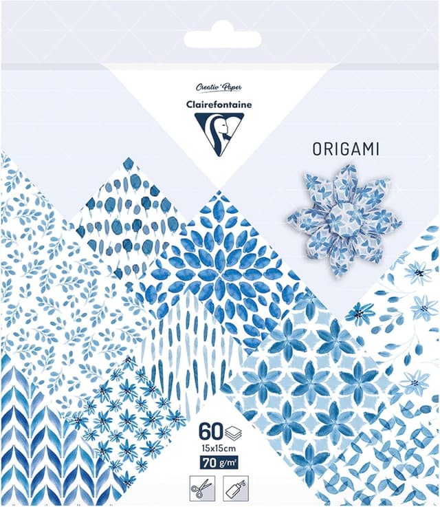🎨 Pack mit 60 Bögen Origamipapier Clairefontaine 95349C