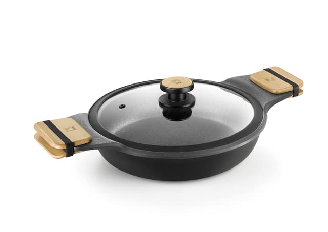 🍳🔥 BRA A790332 MARKET-chmorpfanne 24cm, Aluminiumguss, ultraverstärkt, PFOA-frei