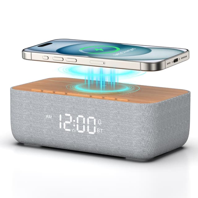 REACHER Digitaler Radiowecker mit kabelloser Ladestation & Bluetooth Lautsprecher 🎶📻