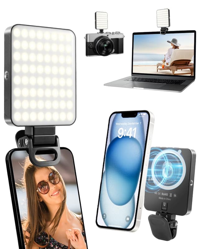 Carehabi Selfie Licht mit Clip Handy 128 LED 3000-6500K 🤳