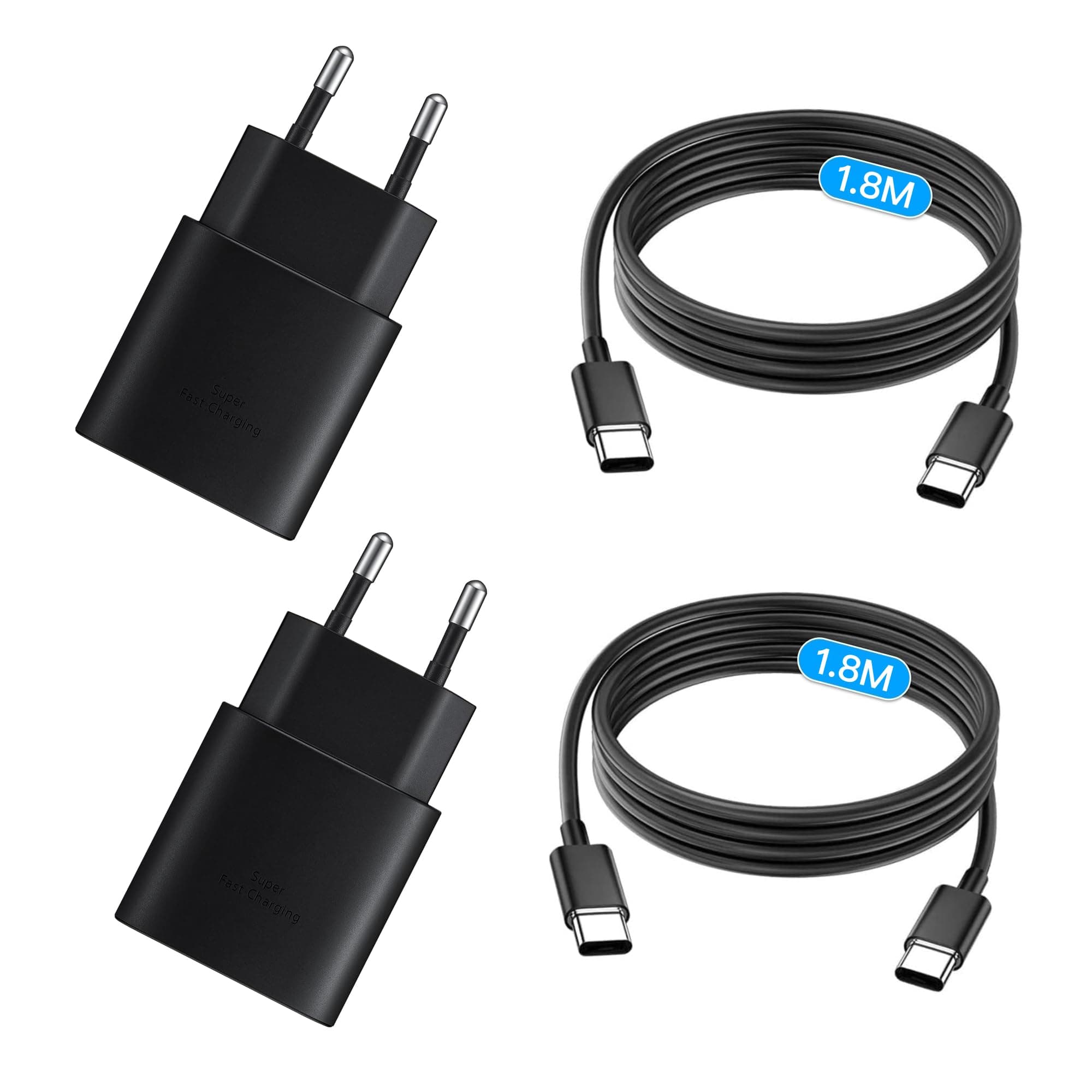 USB C Ladegerät 25W, USB C Ladekabel, 2er Pack Schnellladegerät 📱💨