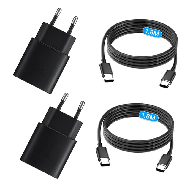USB C Ladegerät 25W, USB C Ladekabel, 2er Pack Schnellladegerät 📱💨
