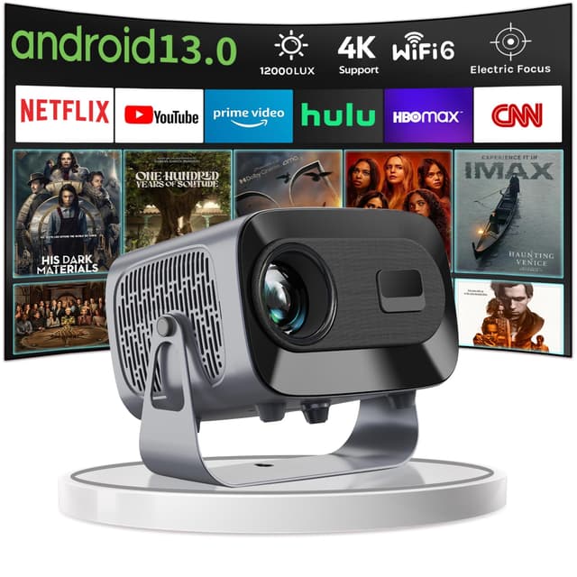 🎬 WTONISY 360° drehbarer Beamer Mini Projektor mit Android 13.0 & Netflix 🎥