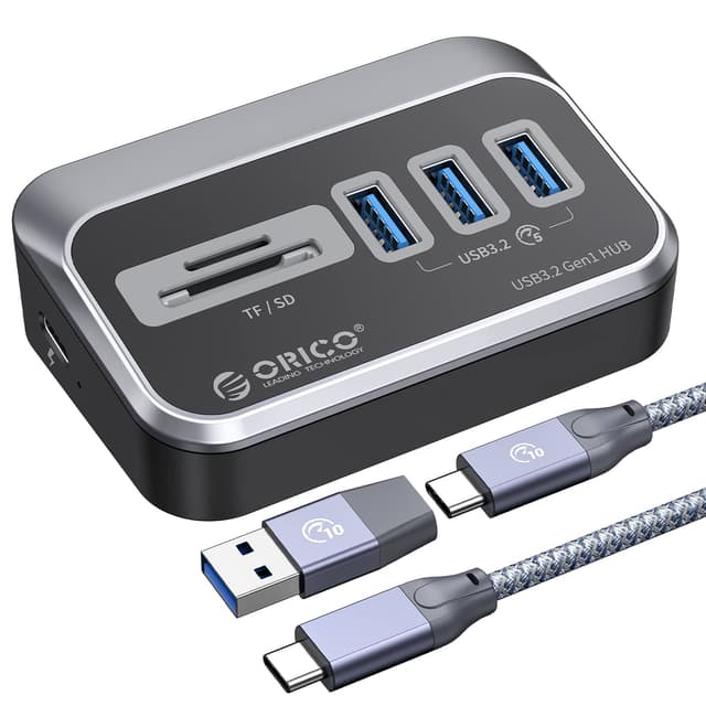 ORICO USB 3.0 Hub, Type C Splitter Mit 3 USB 3.2 Gen 1 Data Port Und SD/TF Kartenleser 🚀
