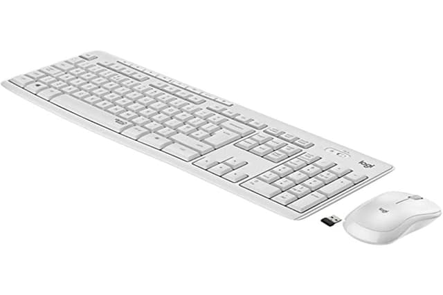 🌟 Logitech MK295 kabelloses Tastatur-Maus-Set mit SilentTouch-Technologie - Weiß