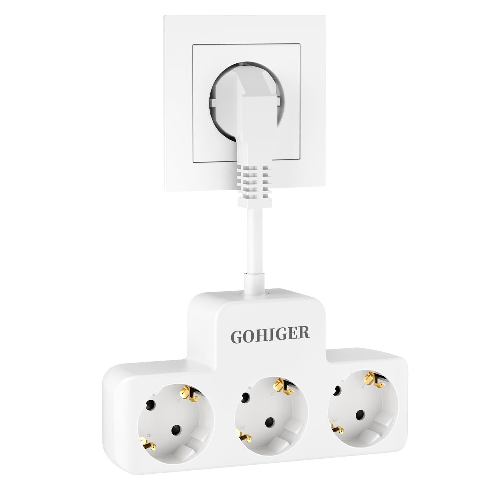 3 in 1, 3 Fach Steckdosen Weiß (250V / 16A) FlyGoer 1pcs 🛠️🔌