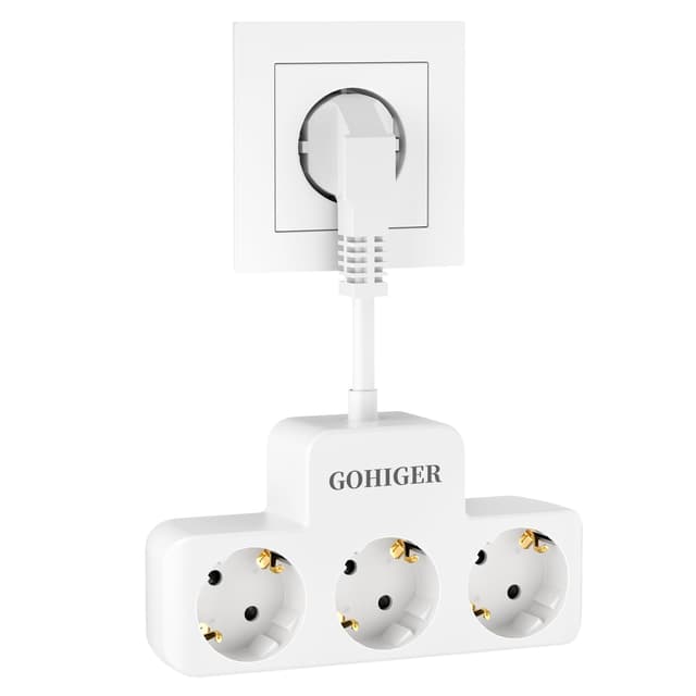 3 in 1, 3 Fach Steckdosen Weiß (250V / 16A) FlyGoer 1pcs 🛠️🔌