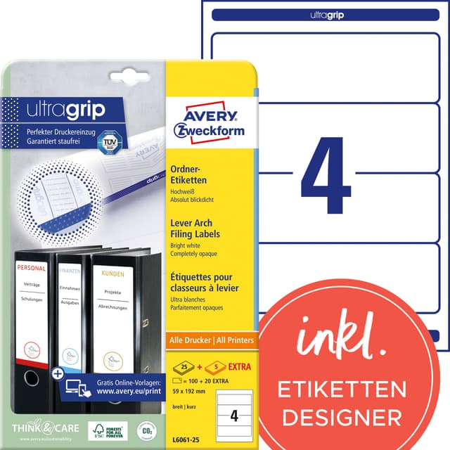 🏷️ AVERY Zweckform L6061-25 Ordnerrücken Etiketten Deal! 🏷️