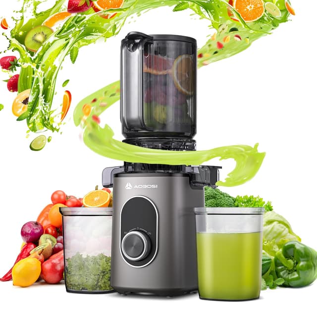 🥤 AAOBOSI Entsafter mit 110 MM Öffnung - Slow Juicer für Gemüse und Obst 🍏🥒
