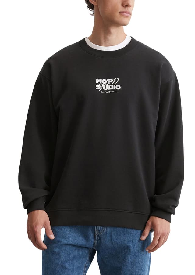 Marc OߴPolo Denim Herren Sweatshirt aus Bio-Baumwolle mit Rückenprint XL Black_multi_01 🌟