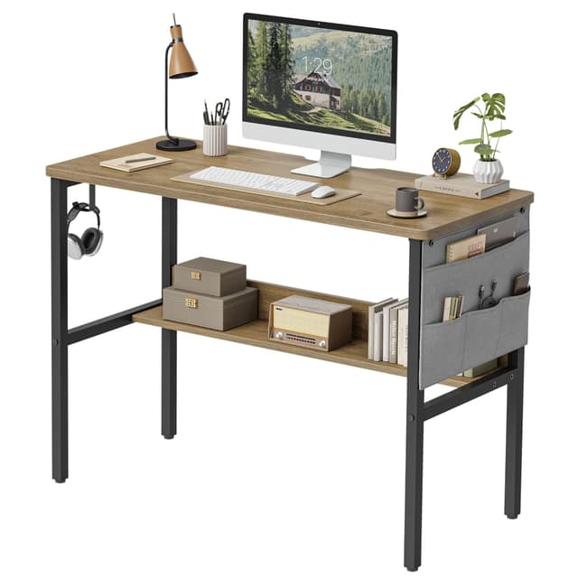 🌟 Super Angebot! CubiCubi Schreibtisch, 96 x 40 cm Computertisch 🖥️