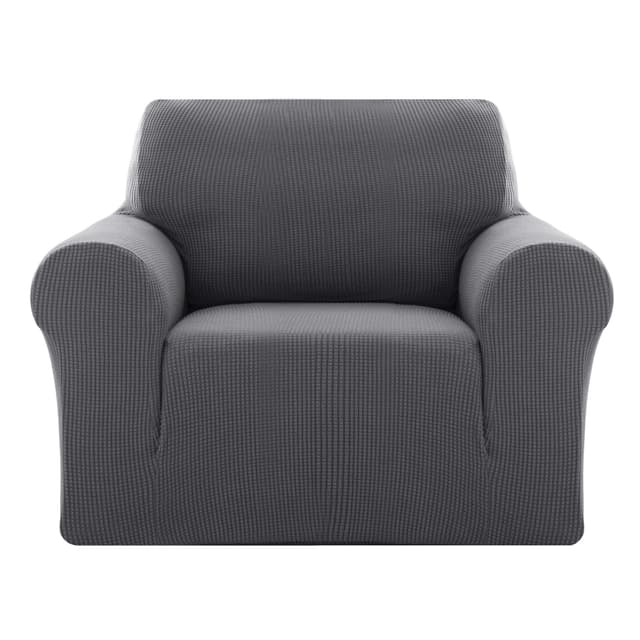 🛋️ Deconovo Super Elastisch Stretch Jacquard Sofaüberwurf - Grau 1-Sitzer(80-120cm)