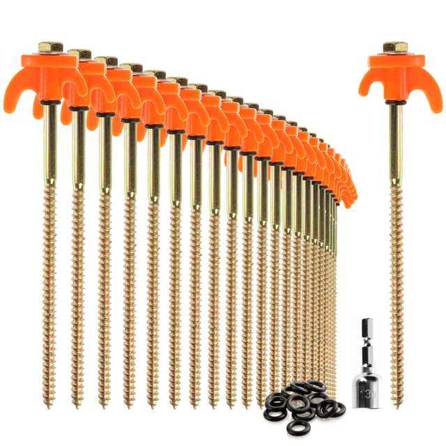 🏕️ com-four® 24x Zeltheringe - robuste Stahl-Heringe für Camping und Outdoor 🌲