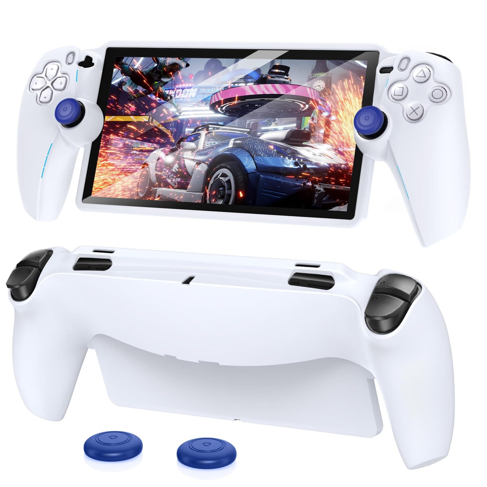 🎮🛡️ FYOUNG Playstation Portal Hülle - Vollständiger Schutz mit rutschfesten Daumengriffen