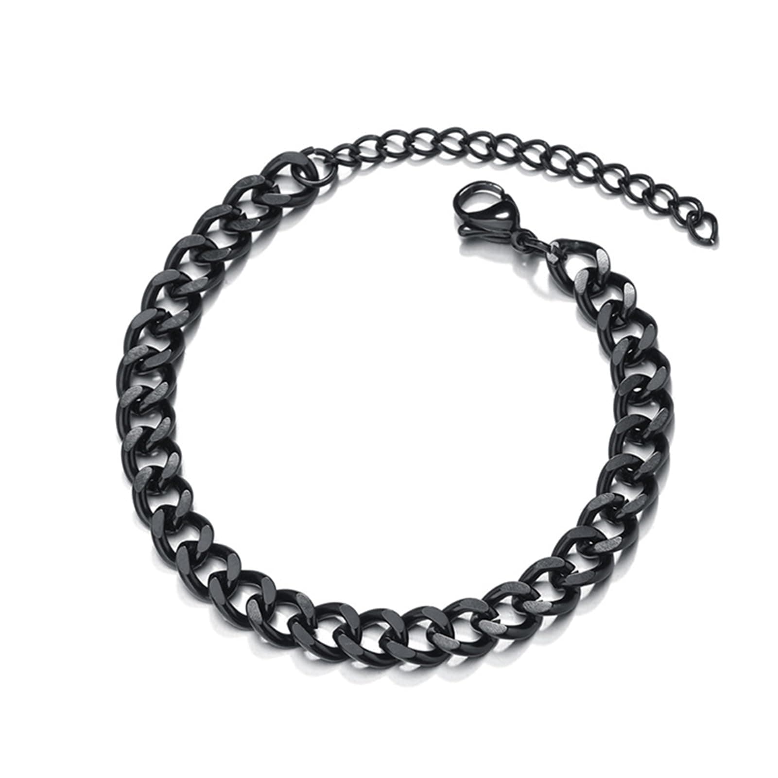 Hernin Panzerkette Armband Edelstahl Herren 🌟 Silber/Gold/Schwarz 3/5/7mm 🎩