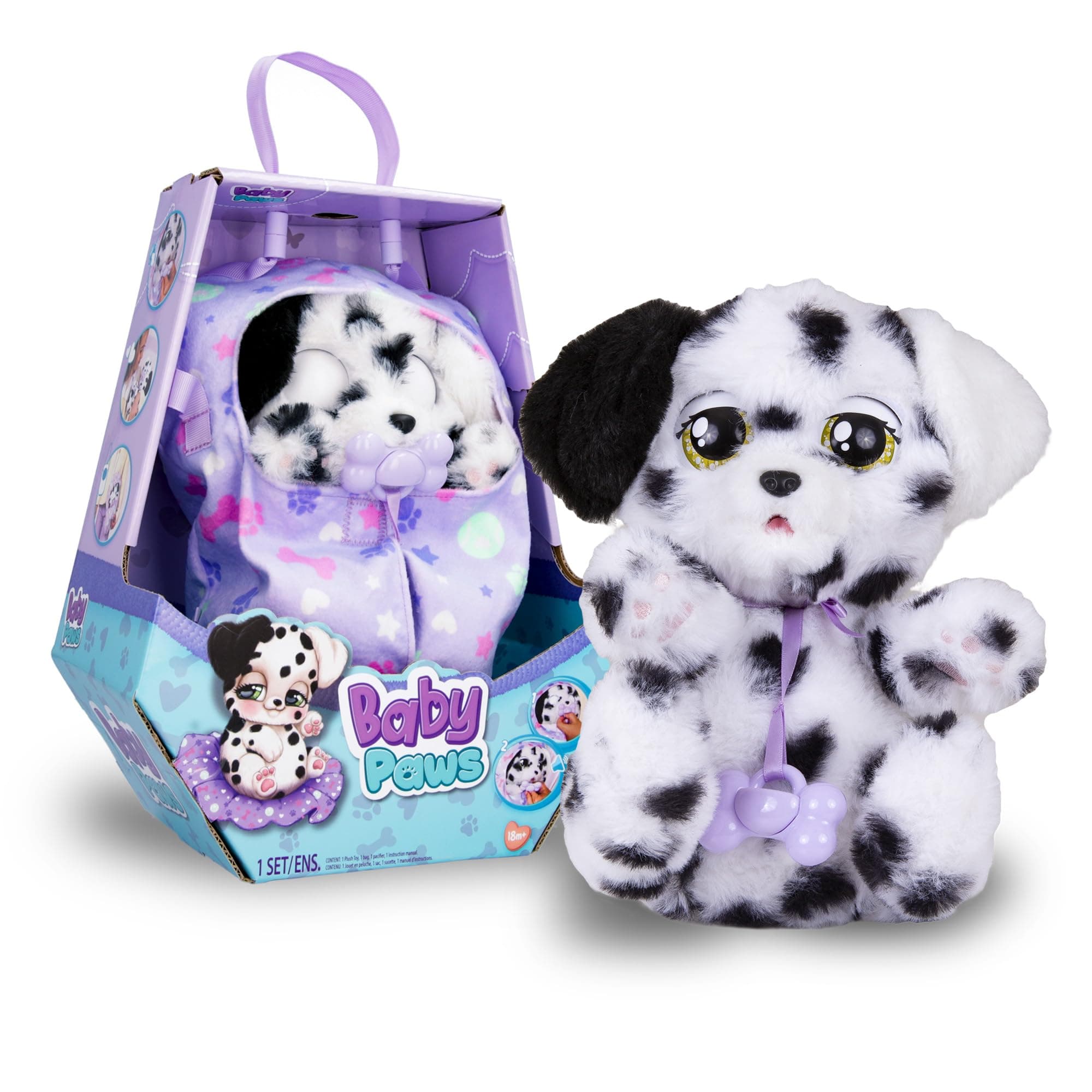 🐶🎁 BABY PAWS Dalmatian - Interaktives Plüschtier für Kinder