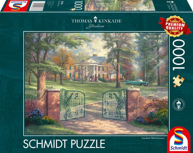 🧩 Schmidt Spiele 58783 Thomas Kinkade, Graceland 50th Anniversary, 1000 Teile Puzzle - Sonderangebot!