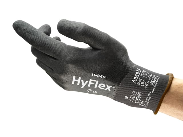 🔥 Angebot: Ansell HyFlex HERO Serie Mehrzweck-Arbeitshandschuhe Schwarz 7 (S)