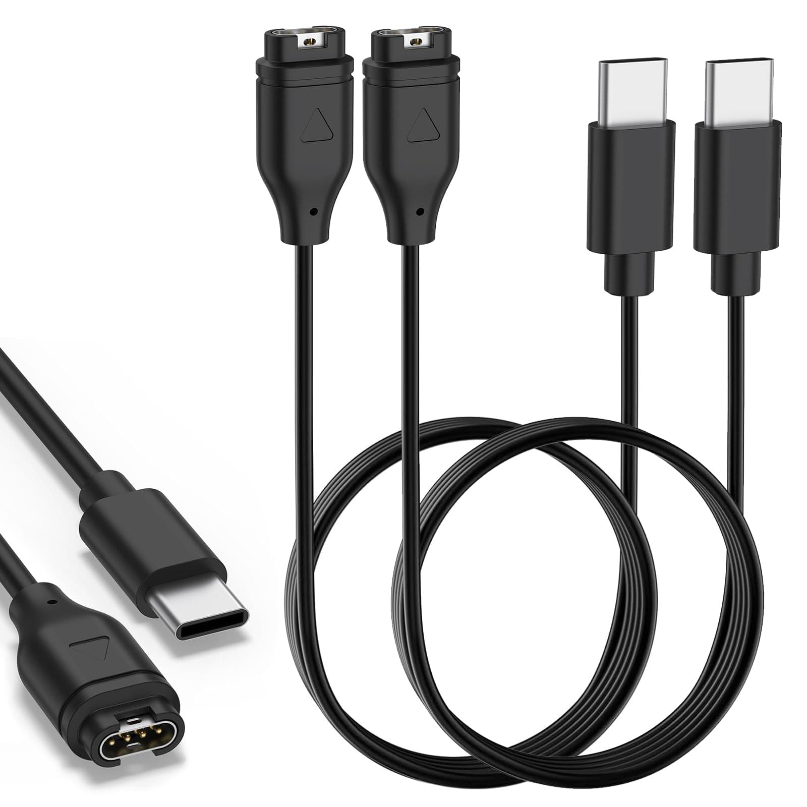 YOURKAY 2er Set Ladegerät Kompatibel mit Garmin Fenix 5-8/7X/Epix Gen 2/Venu 3/Instinct 2