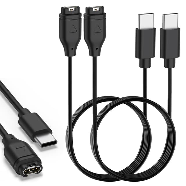 YOURKAY 2er Set Ladegerät Kompatibel mit Garmin Fenix 5-8/7X/Epix Gen 2/Venu 3/Instinct 2
