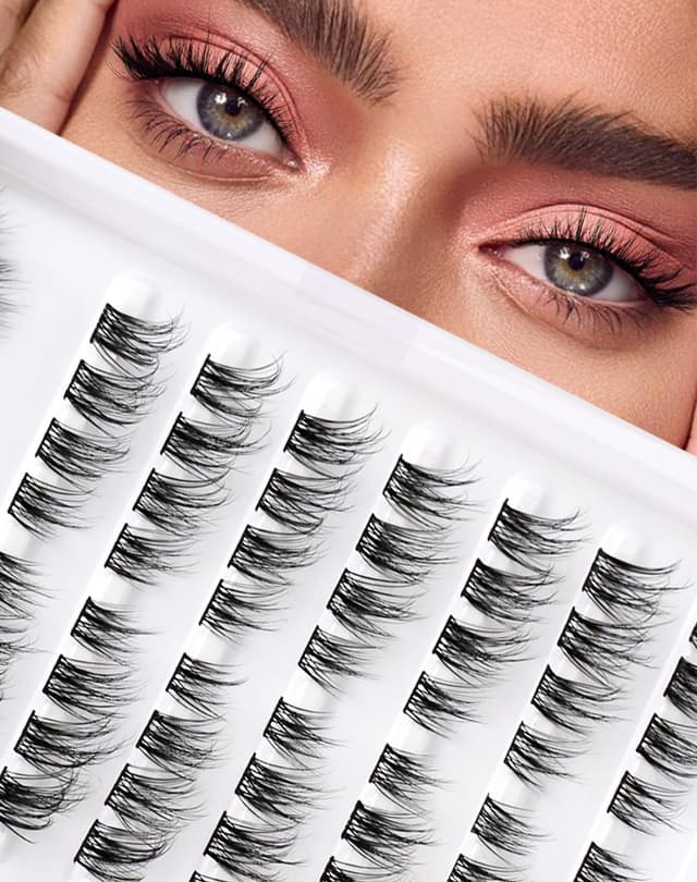 Cluster Lashes Wimpern Extensions Cat Eye D Curl - Natürlicher Look