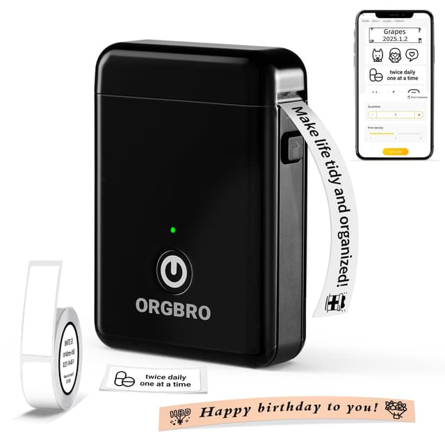 🏷️ ORGBRO X1 Etikettendrucker: Mini Bluetooth Thermal Labeldrucker für Zuhause und Büro 🖨️
