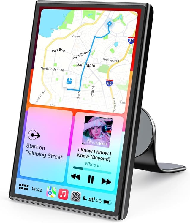 🚗 Avylet 7" Tragbares Wireless CarPlay Display mit Magnet-Halterung 📱