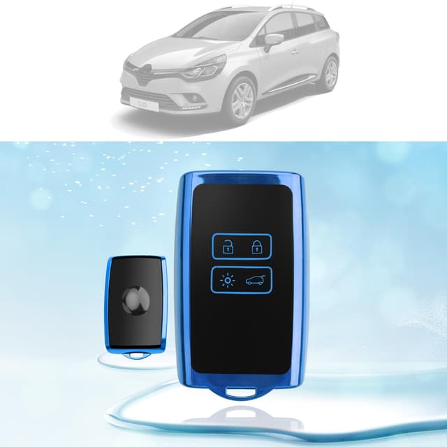 LUWU Dacia Sandero 3/ Stepway 3 III/Dacia Jogger 2021-2023 2024 Autoschlüssel Hülle Dacia Sandero Stepway 3 TPU Silicone Schlüsselhülle Dacia Sandero 3 Fernbedienungsschlüssel Zubehör (Blau) - Angebot