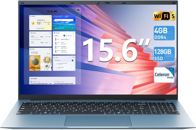 SGIN 15.6 Zoll Laptop, 4GB RAM 128GB SSD Home 11 Notebook 🚀🌈