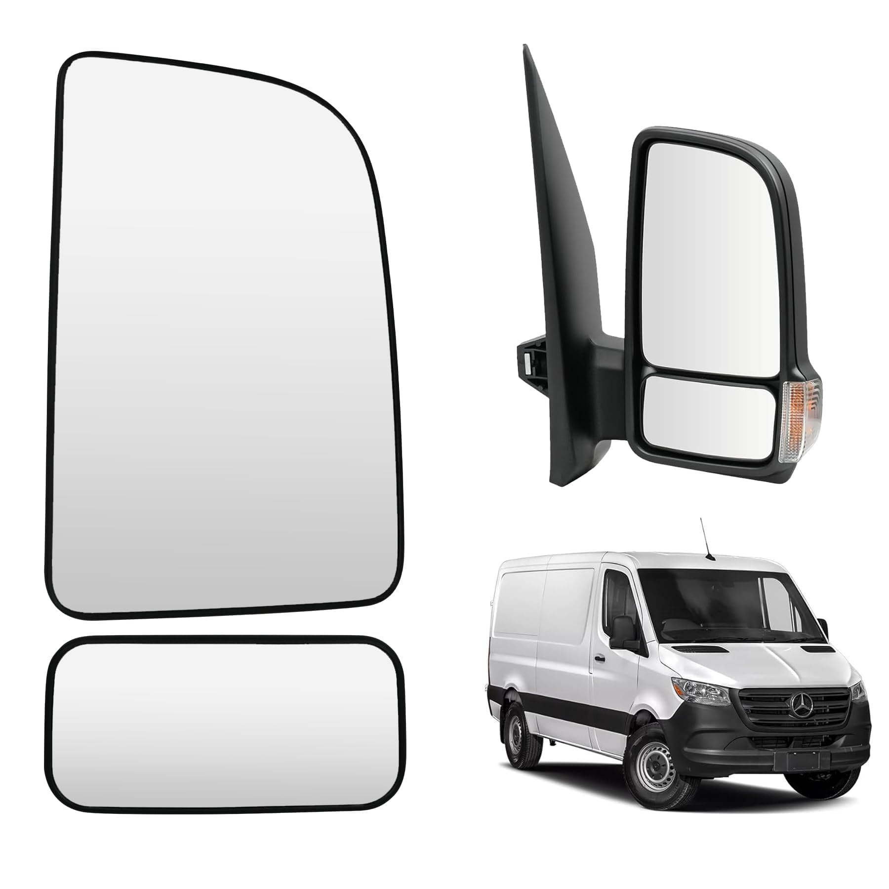 🚗 Convitex Spiegelglas Rechts für MERCEDES SPRINTER 907 910 2018-2024 🚙