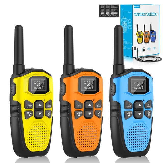 3er Set NXGKET Walkie Talkie Aufladbar für Erwachsene Kinder Funkgeräte 📶🔦
