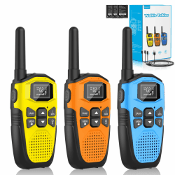 3er Set NXGKET Walkie Talkie Aufladbar für Erwachsene Kinder Funkgeräte 📶🔦 Angebot bei HelloDeals