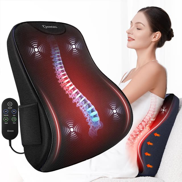 🌟 KNQZE Massagegerät Rücken mit Wärme & Vibration - Schmerzlinderung & Entspannung 🌟