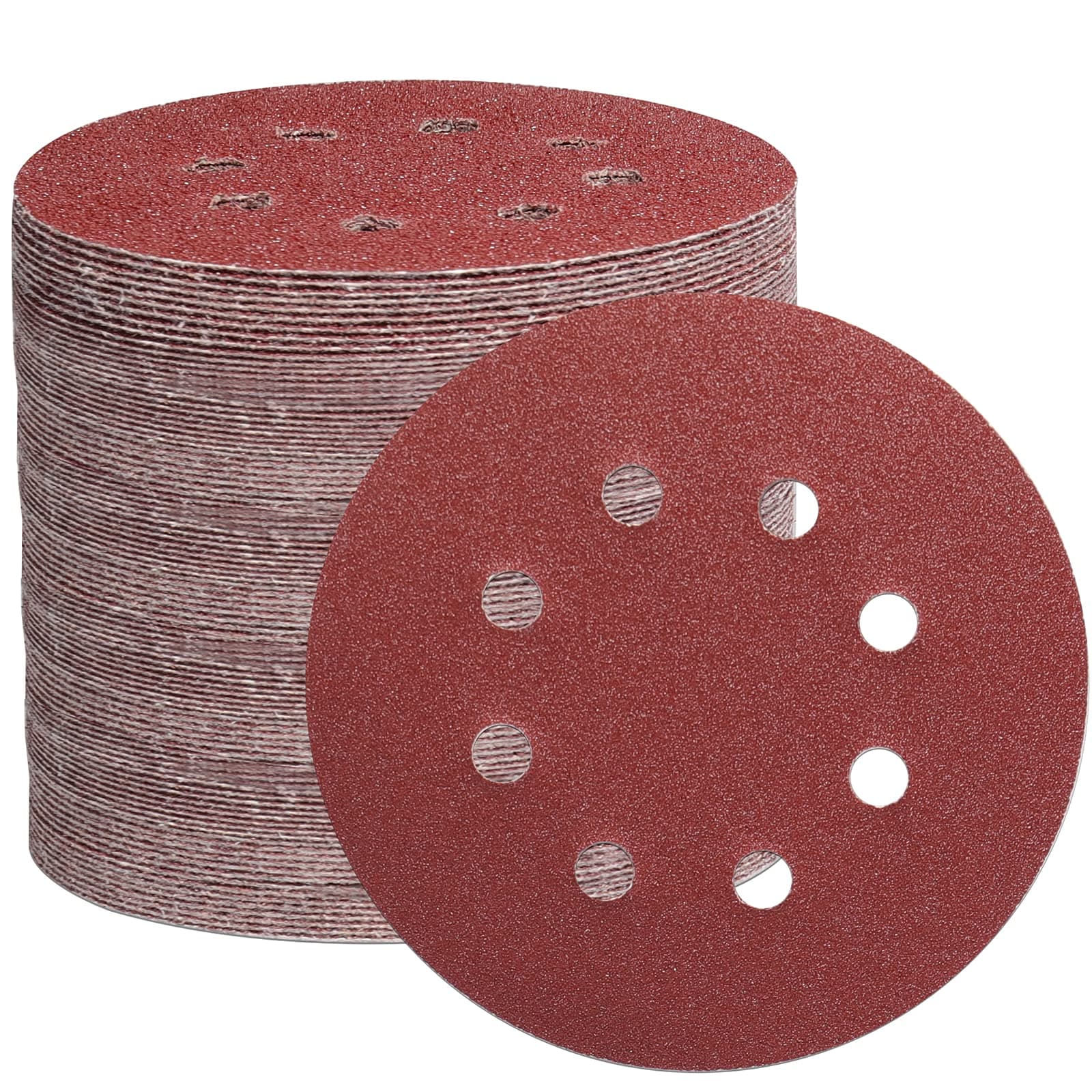 STE⚙️BRUAM 105 Stück Schleifpapier 125mm Klett, Profi 125 Schleifscheiben Rund 8 Loch