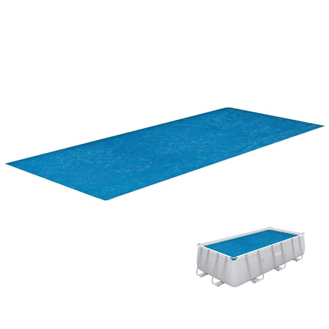 🌞🏊 Bestway Rechteckige Solar-Poolabdeckung 380 x 180 cm (eckig, quadratisch) Blau - 52% Rabatt!