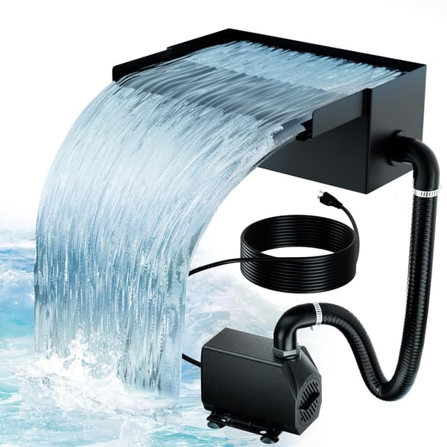 Biling Teich Wasserfall für Gartenteich, 20cm Edelstahl Teichwasserfall Set 🌊🌿