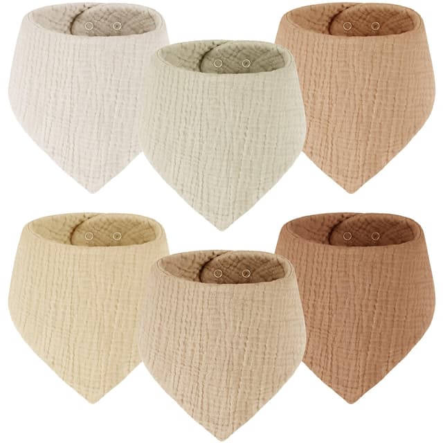 Yukkidds Baby Dreieckstuch 6 Stück - Supersanft & Mitwachsend 🍼
