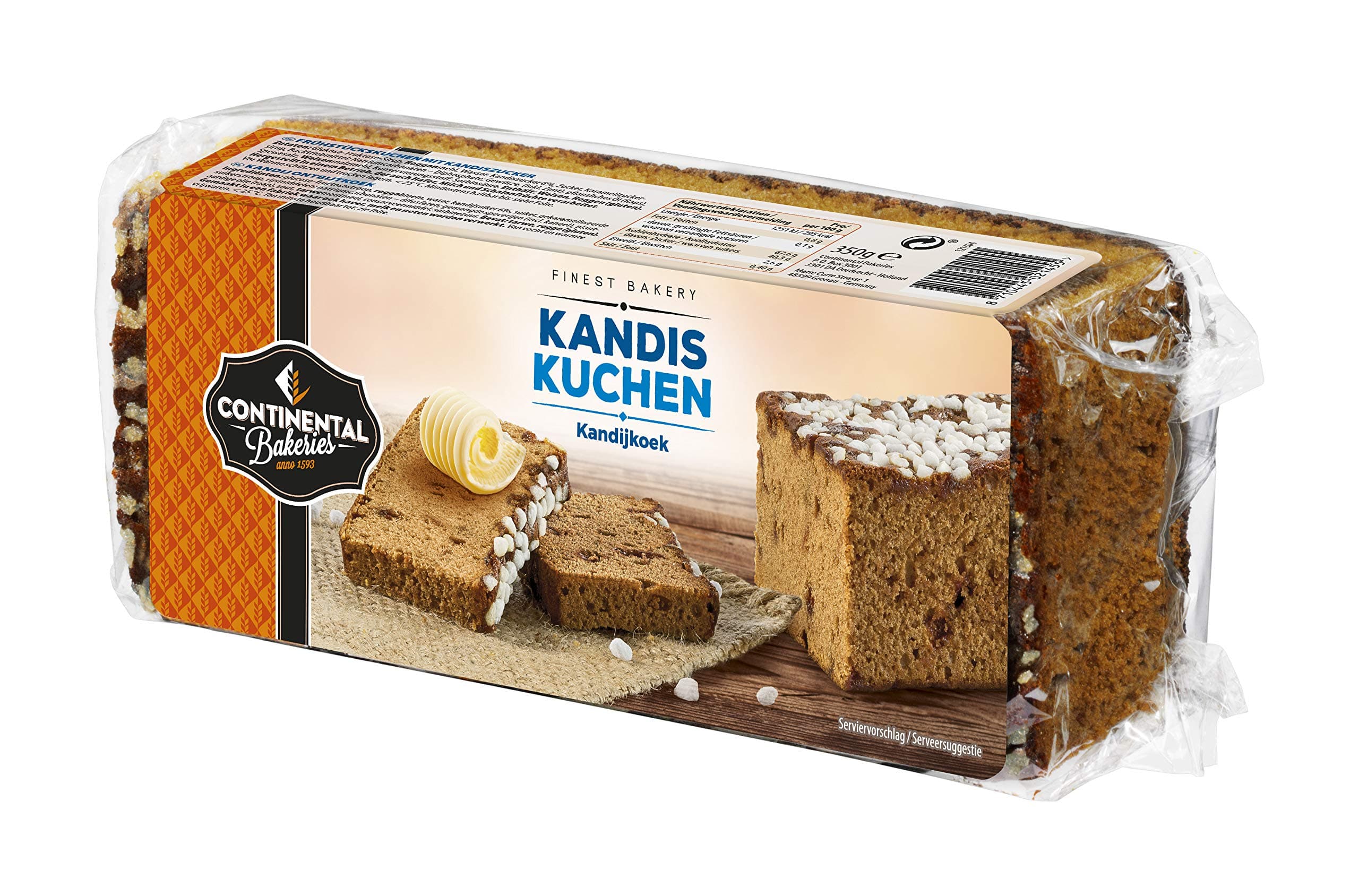 🍰 Continental Bakeries Kandiskuchen, Kandijkoek - Schmackhafter fettarmer Frühstückskuchen
