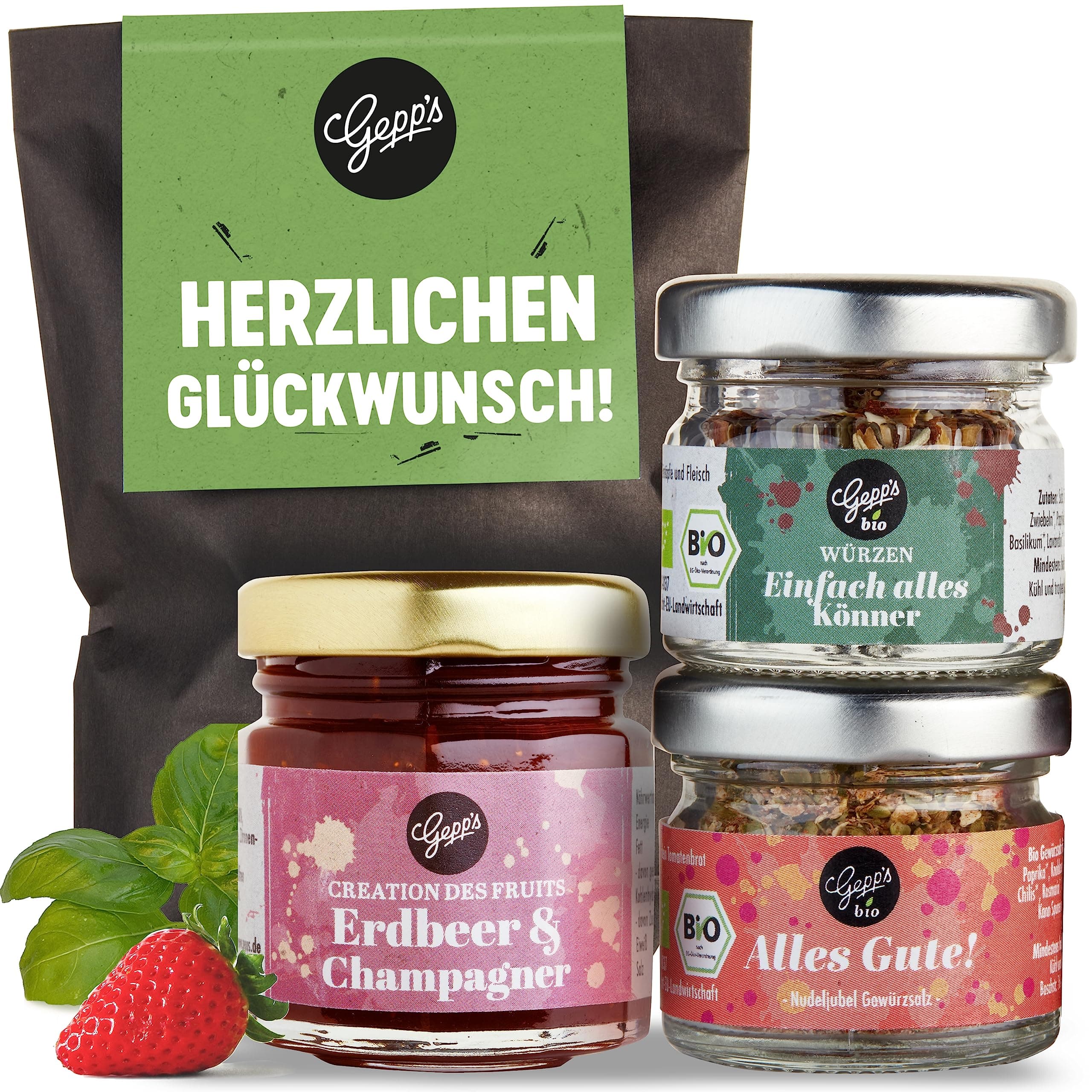Gepp's Feinkost Wundertüte Herzlichen Glückwunsch | Geschenkset mit Delikatessen 🎁