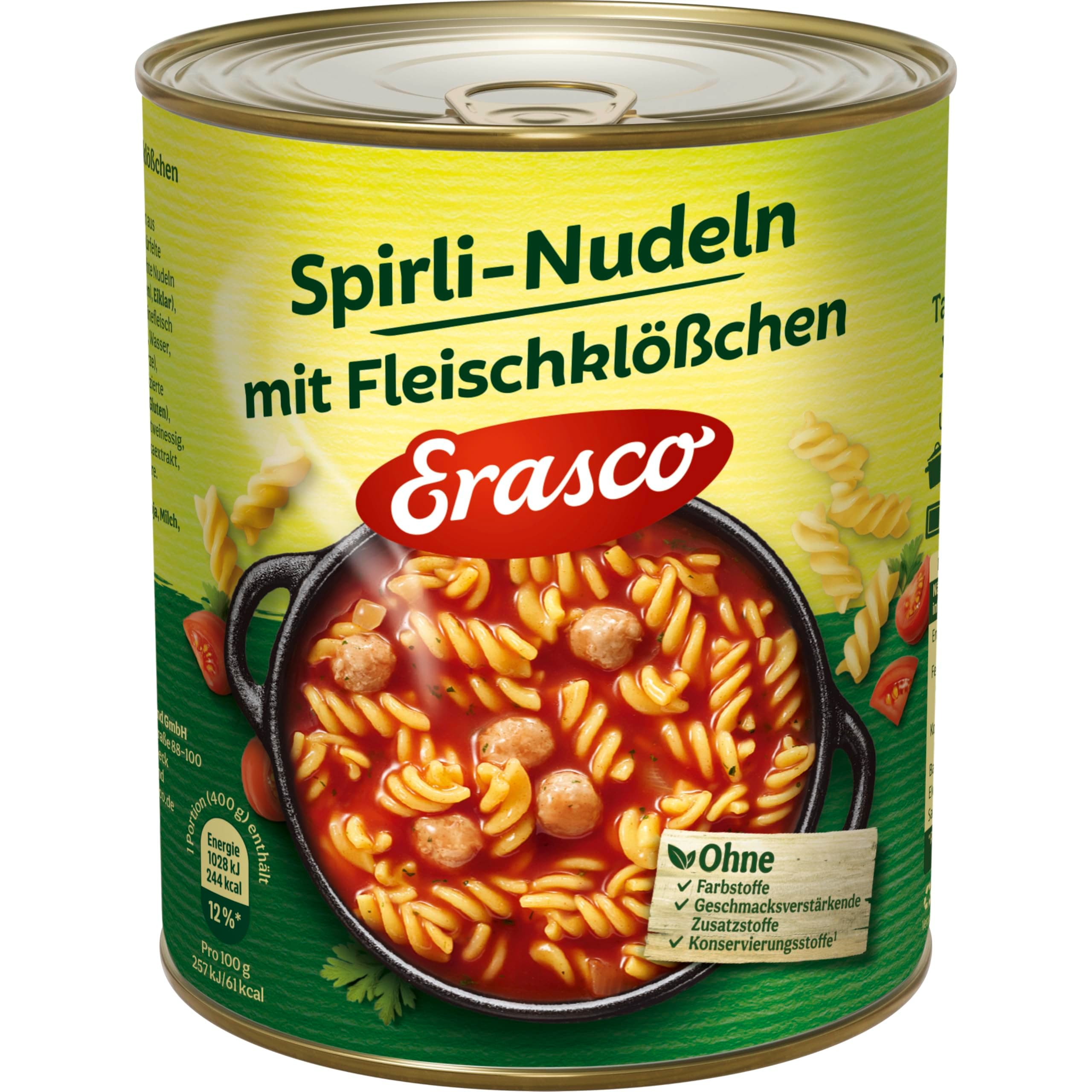 🍝 Erasco Spirli-Nudeln mit Fleischklößchen 🍴