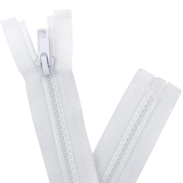 🧵 Sawoake #5 2 Stück 41 cm Trennende Jacke Reißverschlüsse Weiß