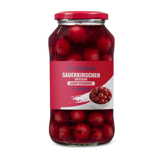 🍒 Amazon Sauerkirschen entsteint und leicht gezuckert, 680g 680 g (1er Pack) 🍒