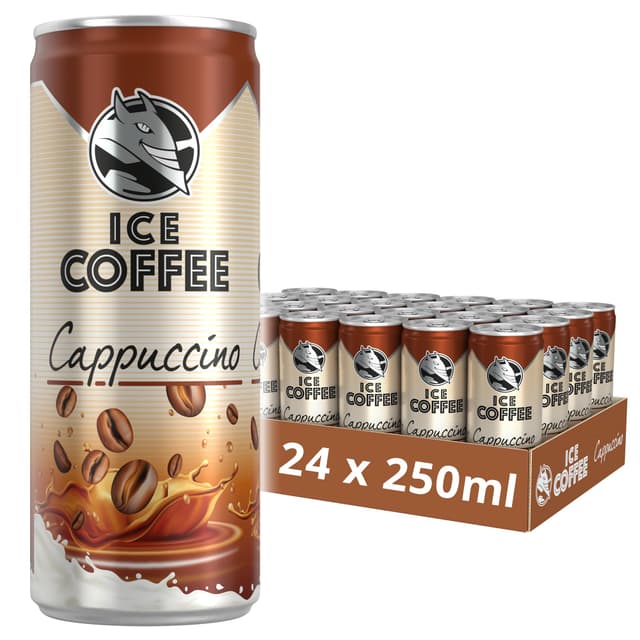 🌟 HELL Ice Coffee Cappuccino Multipack | 24 x 250 ml Dosen | 40 mg/100 ml Koffein 🌟