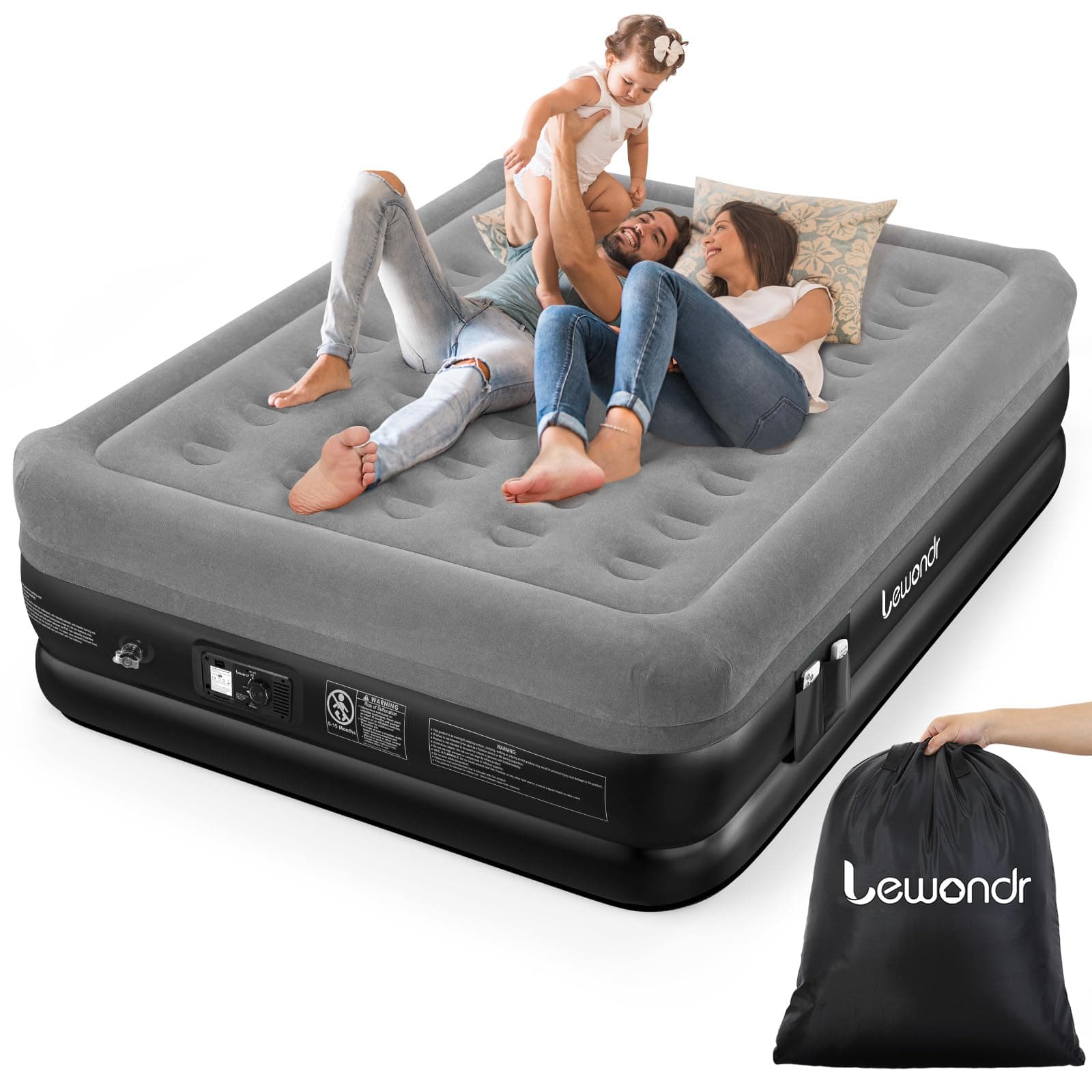 🛏️ Lewondr Luftbett mit Eingebauter Pumpe - Komfort & Langlebigkeit 🌟