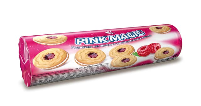 🍪🎉 PINKMAGIC Doppelkeks mit Himbeere-Vanillegeschmack, 176g Himbeere 176 g (1er Pack) - Angebot!
