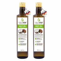 Angebot: GreatVita MCT Öl auf Kokosölbasis 2x 500 ml | C8 & C10 Fettsäuren, Premium Qualität Angebot bei HelloDeals