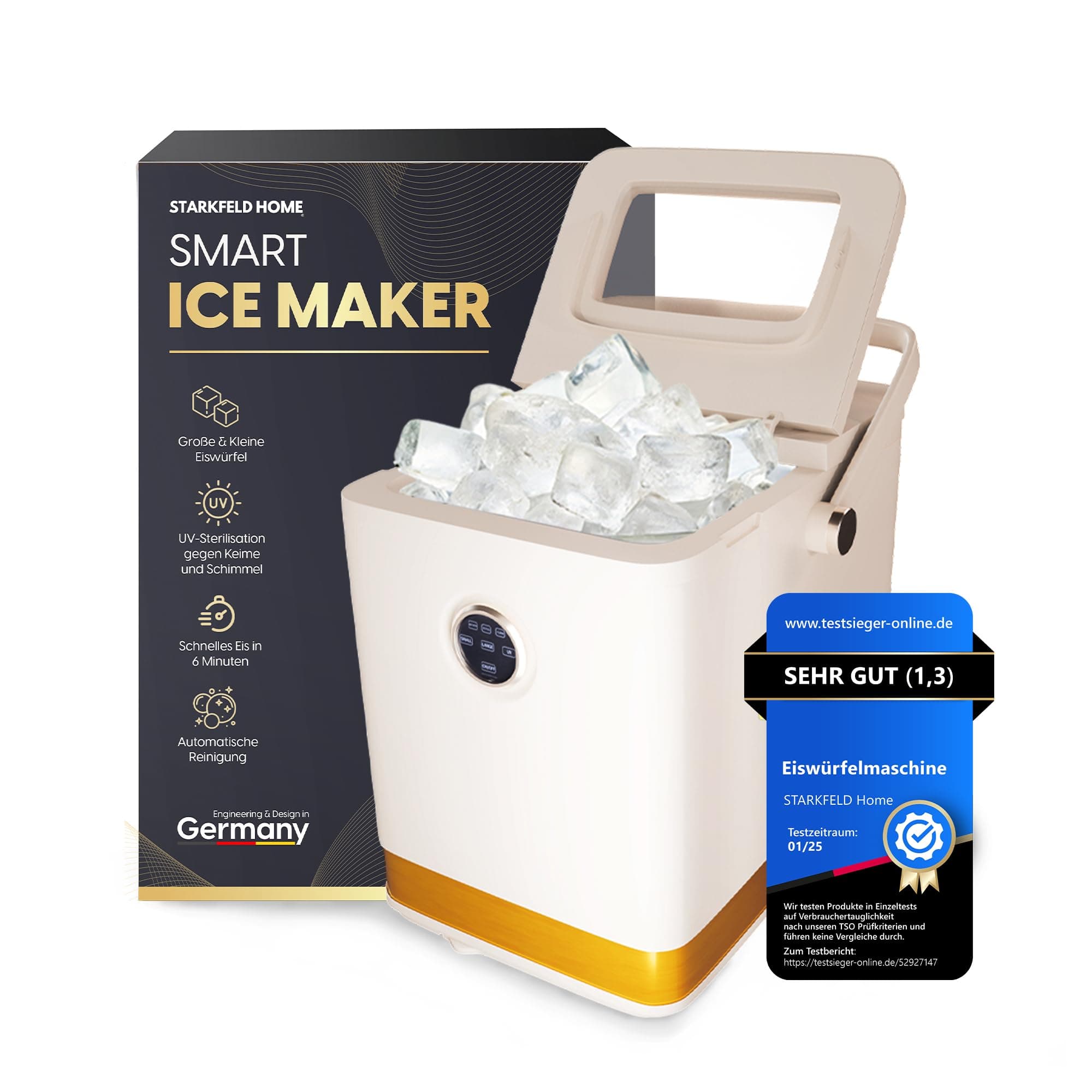 STARKFELD HOME® ICE MAKER - Luxus Eiswürfelmaschine ❄️🍹