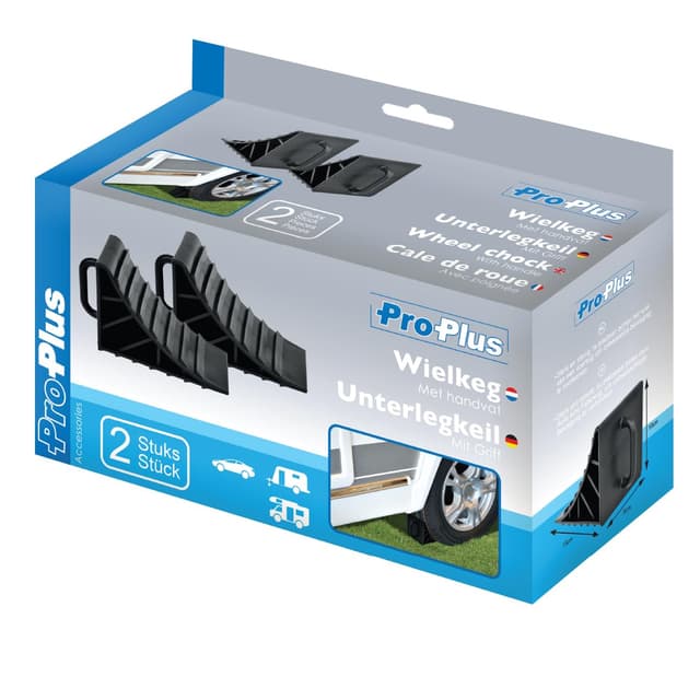 🚗 ProPlus 341347 2 x Unterlegkeile mit Griff Bremskeile Wohnwagen Anhänger PKW Hänger 🚗